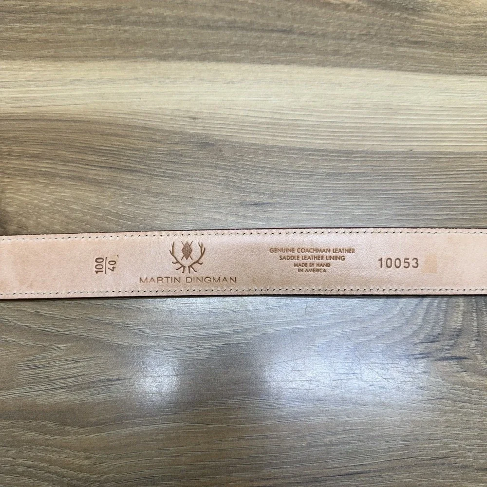 Martin Dingman Mens Belt Size 40/100 Genuine Coachman Leather Business Dress